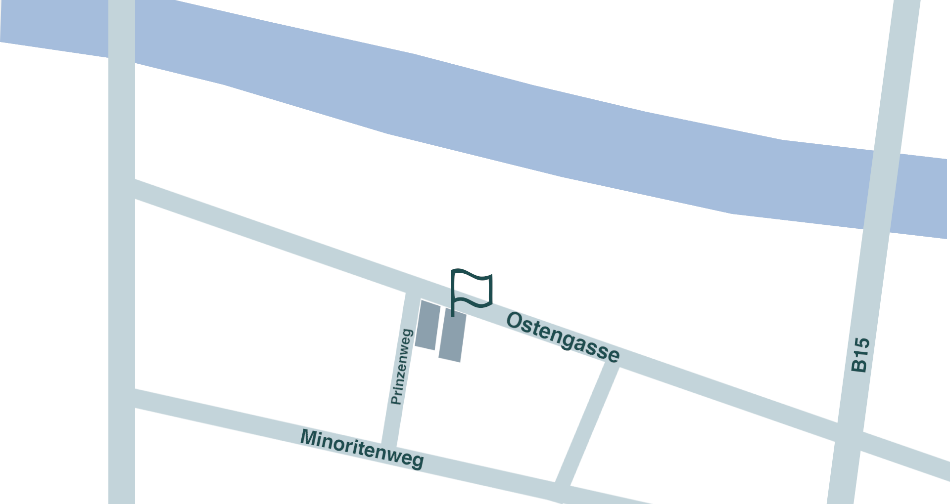 Musik am Ostentor - Eine Karte um unseren Standort in Regensburg zu finden