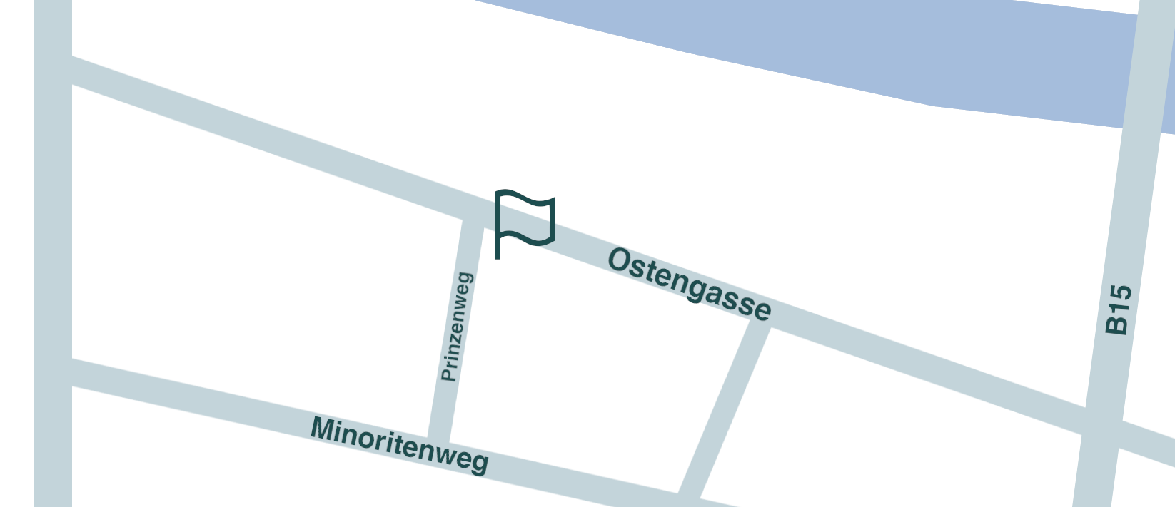 Musik am Ostentor - Eine Karte um unseren Standort in Regensburg zu finden